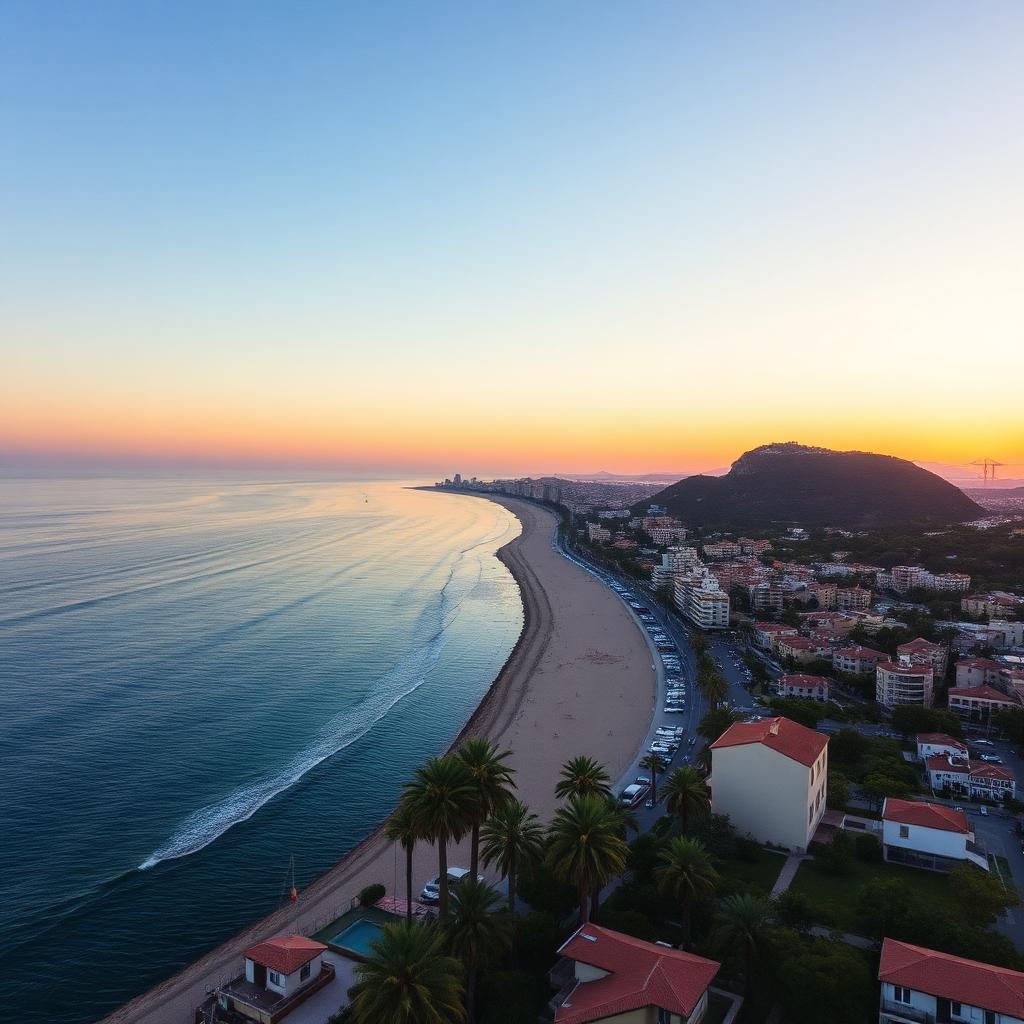 Premià de Mar al amanecer. Tenemos dos viviendas nuevas en cartera.